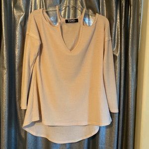 Yoins cold shoulder long sleeve top